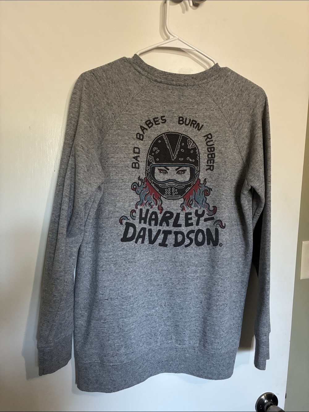 Harley-Davidson Gray Crewneck Sweatshirt with Shield Logo